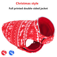 Doppelseitige Haustier-Kapuzenpulli-Haustierbekleidung im Weihnachtsstil